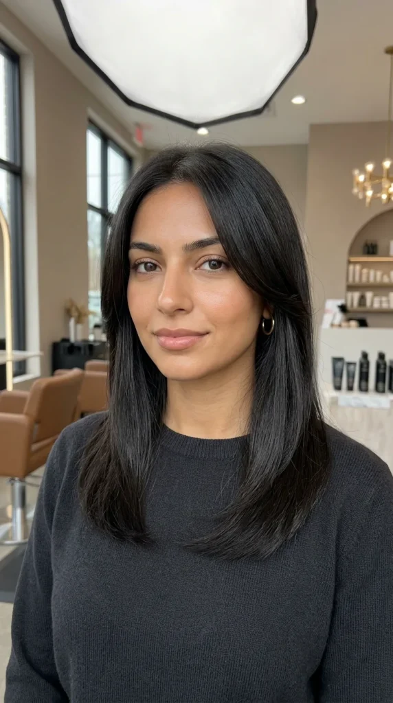 Minimal V Layers for Straight Hair