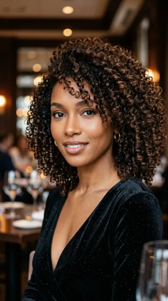 Mocha Mousse Curly Hair