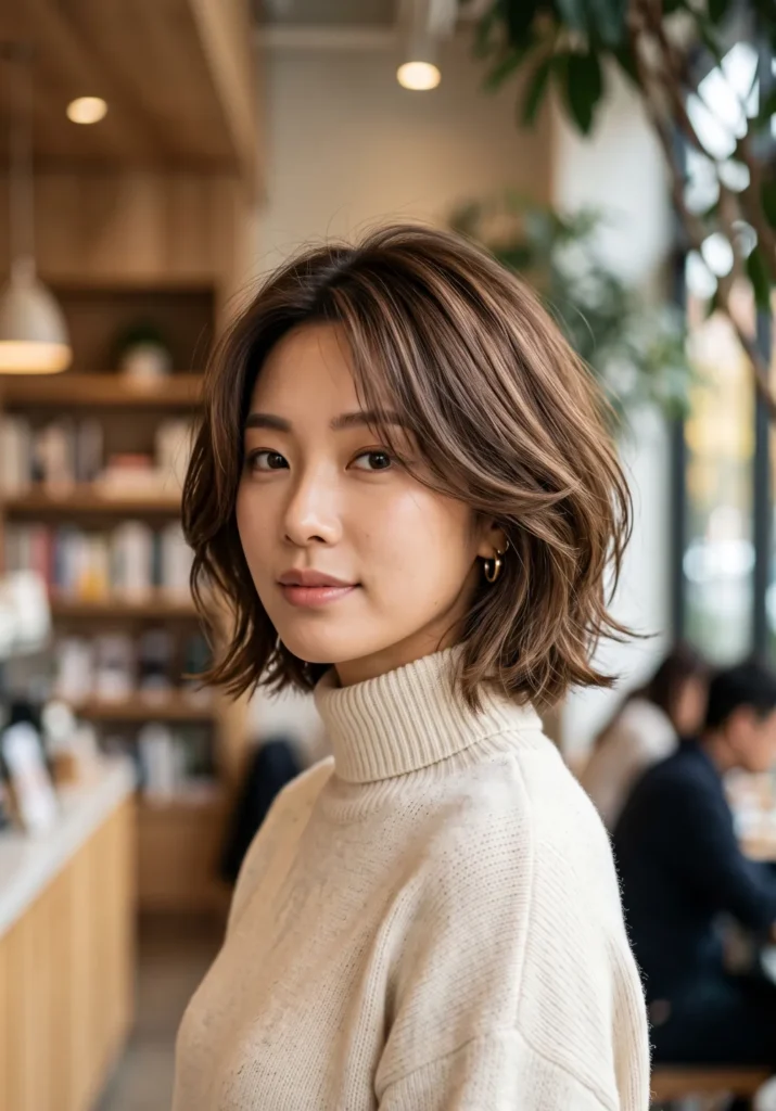 Mocha Mousse Korean Bob