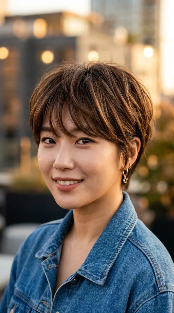 Mocha Mousse Korean Pixie