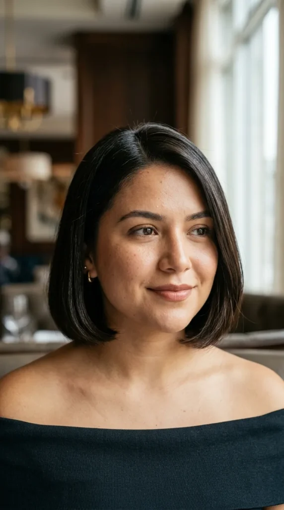 Modern Classic Bob for Oval Face Style