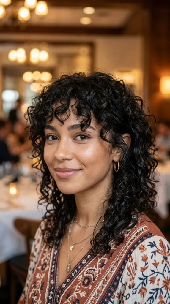 Modern Curly Wolf Cut with Soft Texture