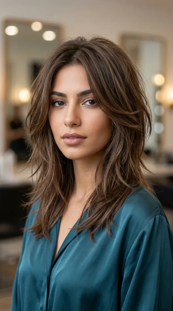 Modern Layered Haircut for Oval Face
