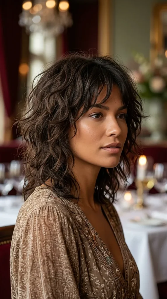 Modern Shag for Thin Hair with Natural Texture