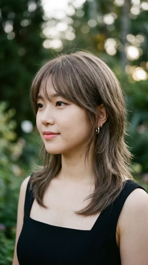 Mushroom Brown Korean Wolf Cut