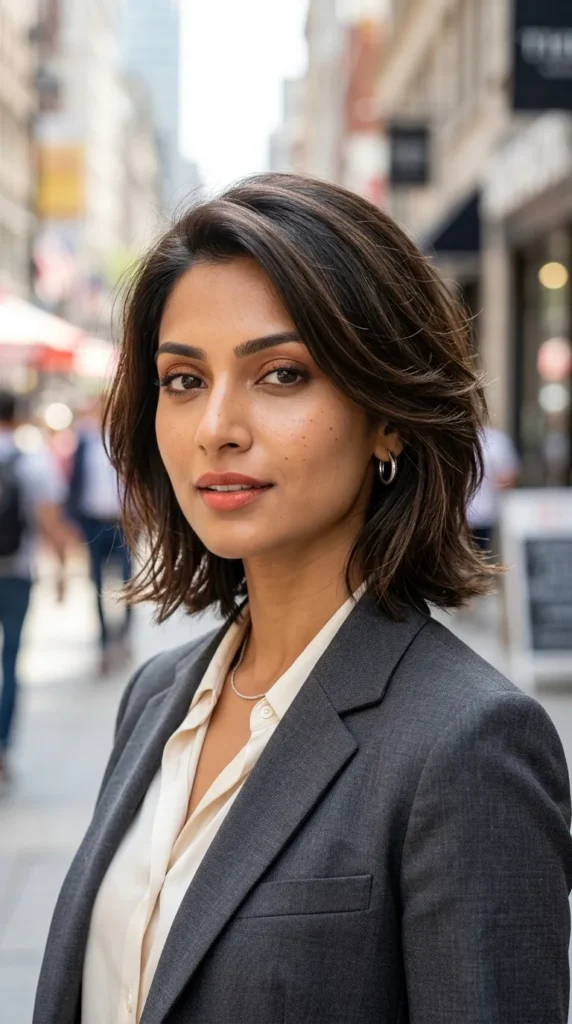Neck-Length Layered Bob for Thin Hair