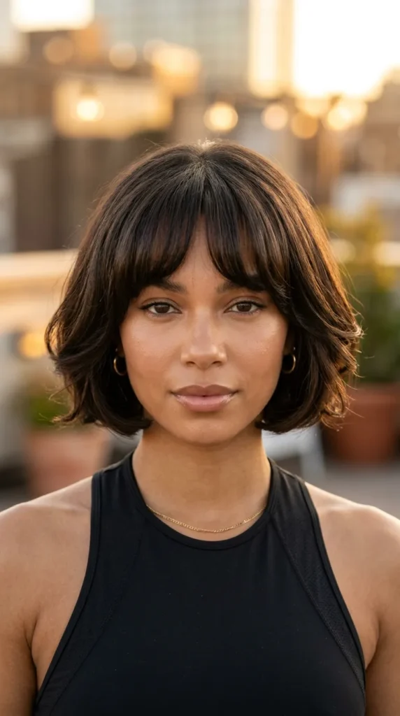 Old Money Italian Bob with Elegant Bangs