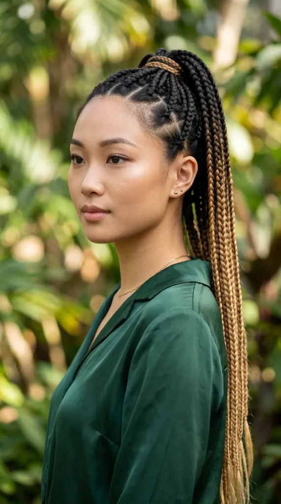 Ombre Braided Ponytail