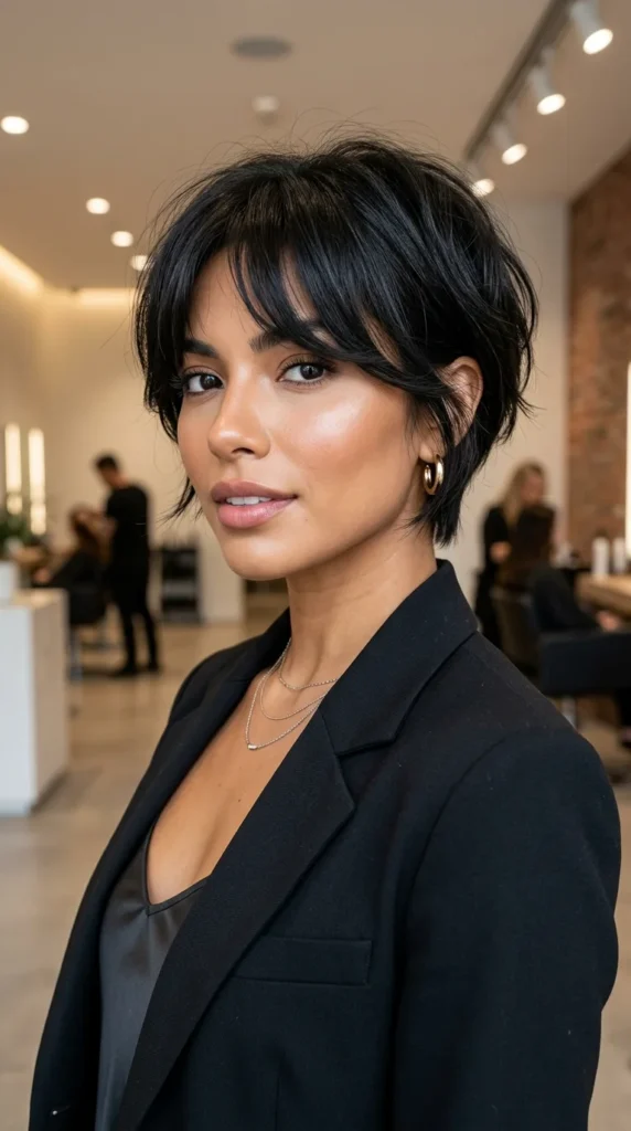 Pixie Bob with Curtain Bangs