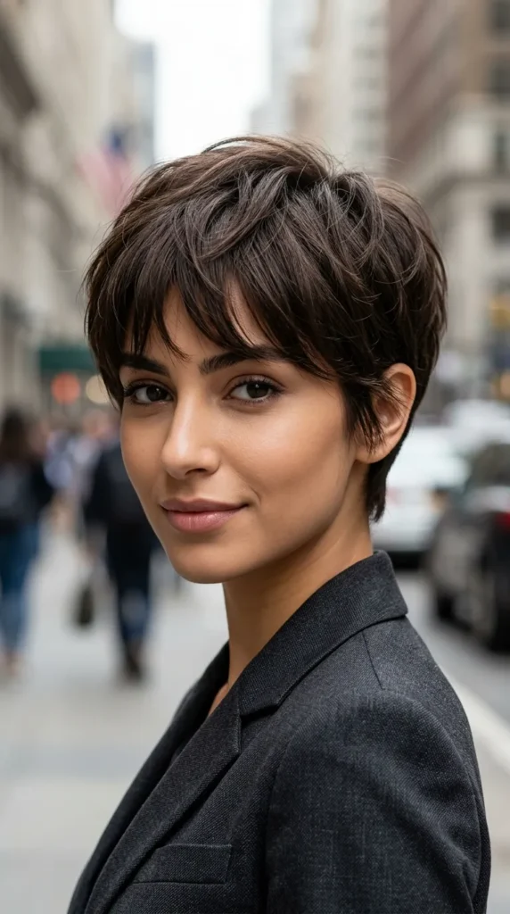 Pixie with Soft Tapered Bangs
