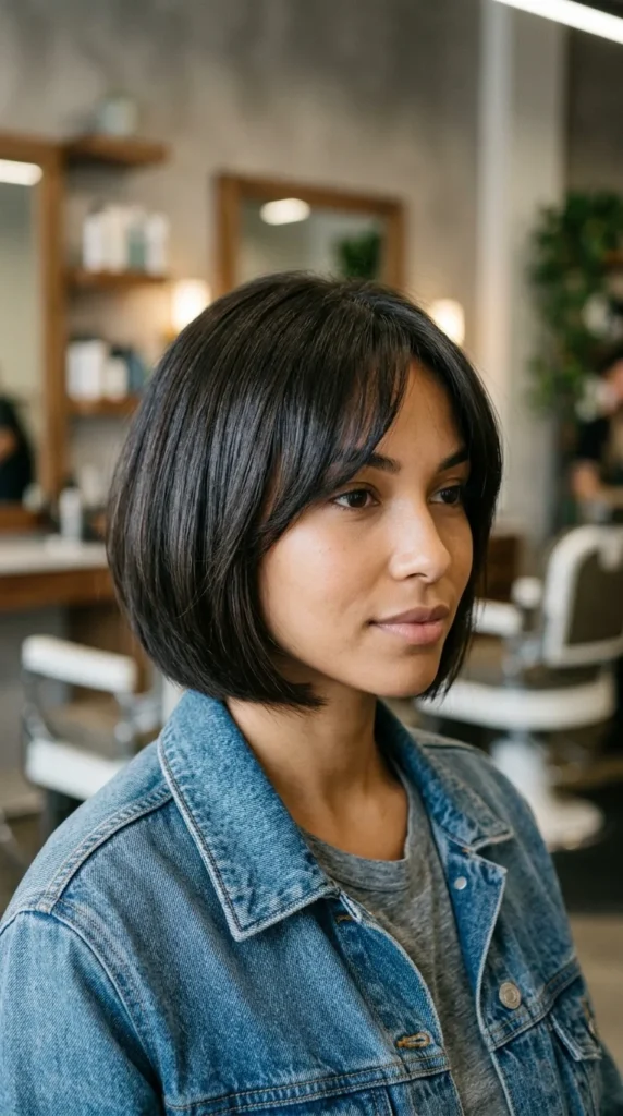 Polished Bob for Oval Face