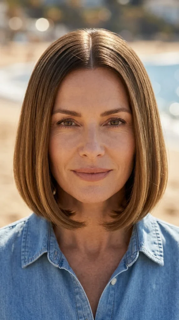 Polished Italian Bob with Center Part