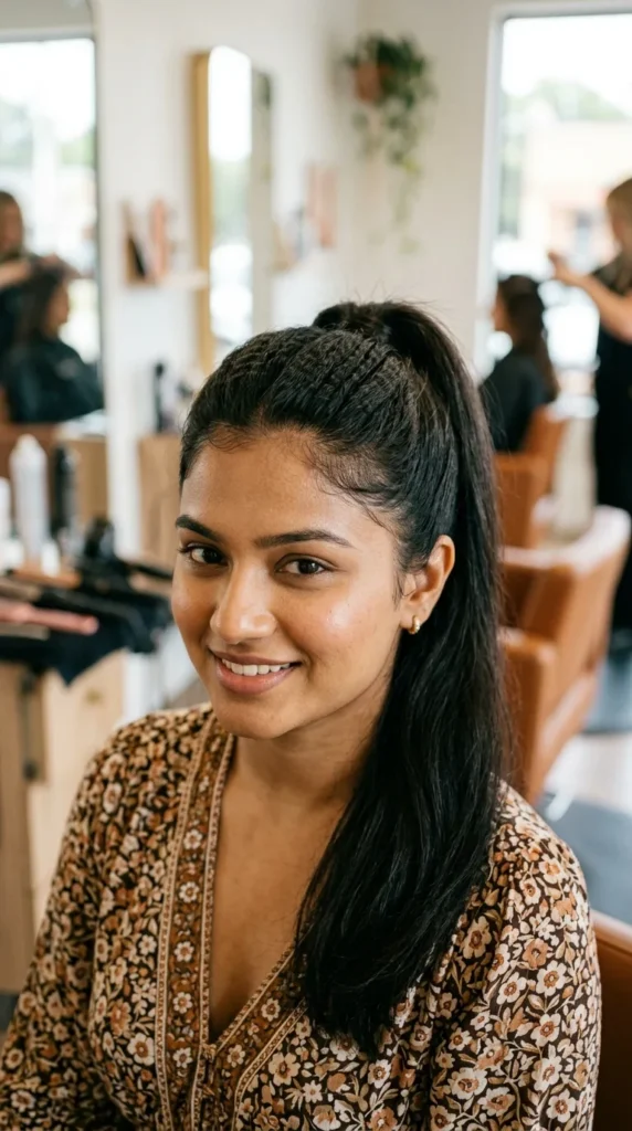 Ponytail with Crimped Crown