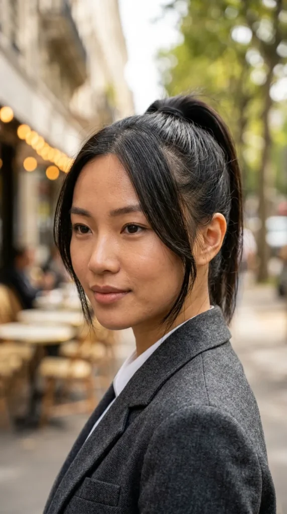 Ponytail with Face-Framing Layers