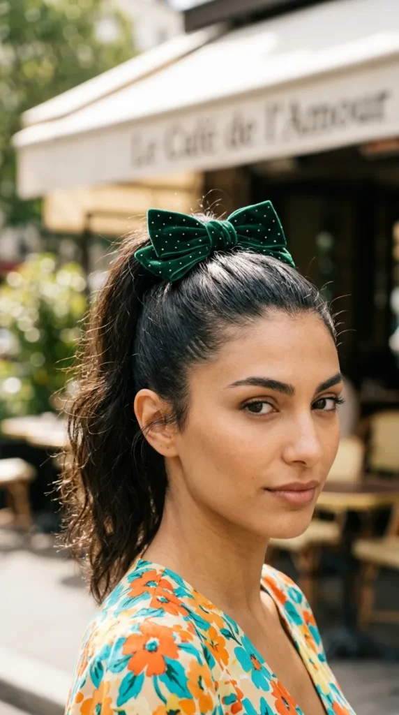 Ponytail with Statement Hair Bow