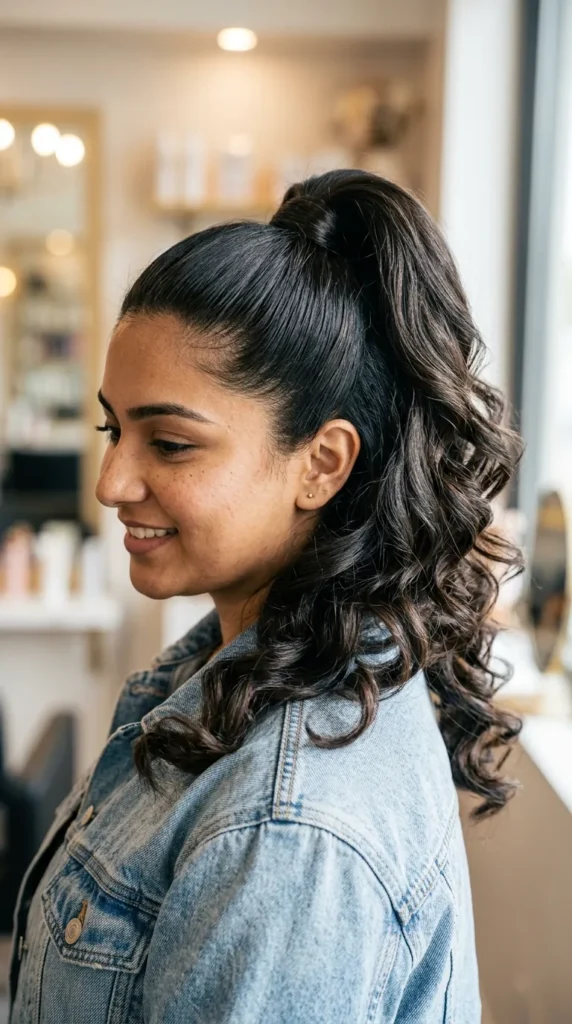 Prom Ponytail with Loose Curls