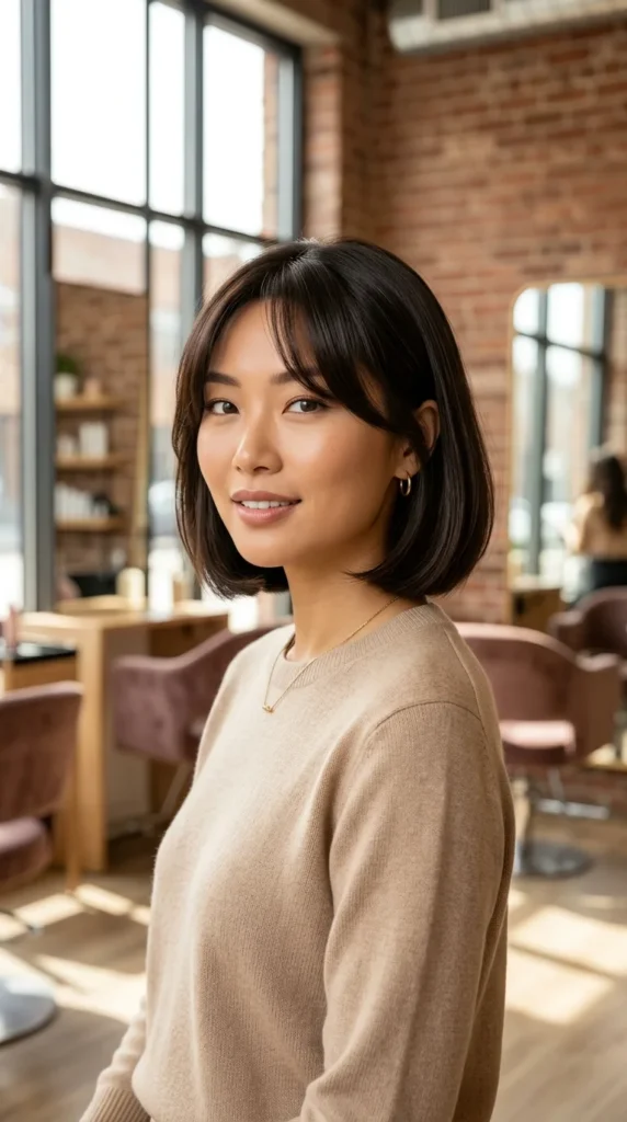 Quiet Luxury Bob with Curtain Bangs