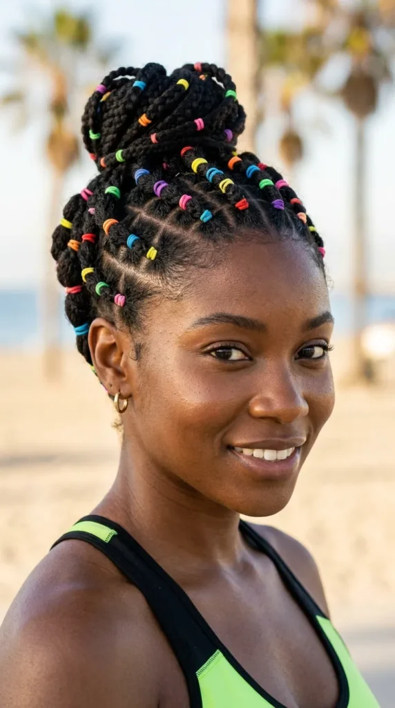 Rainbow Elastic Braids