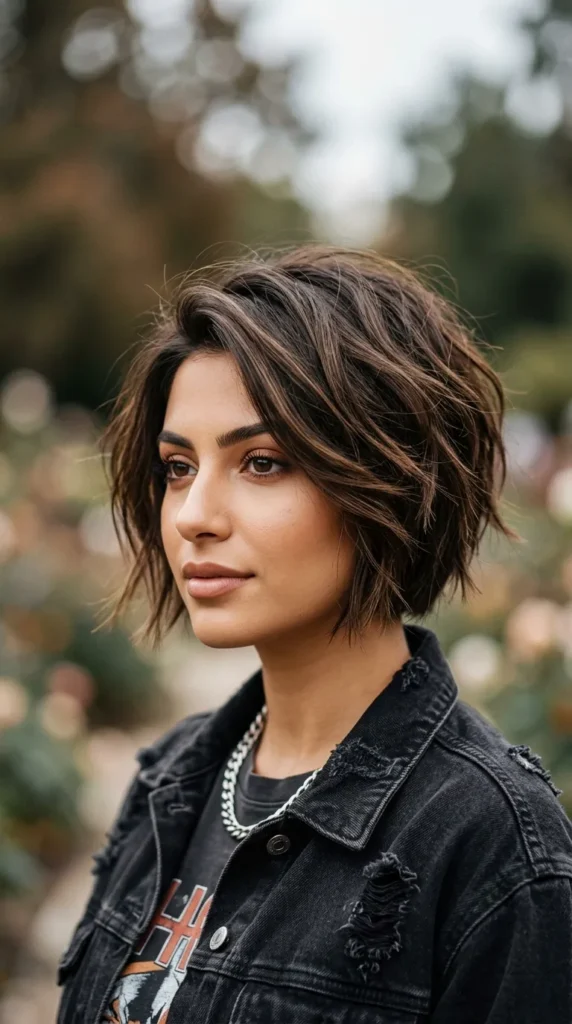 Razor Cut Bob for Thin Hair with Texture