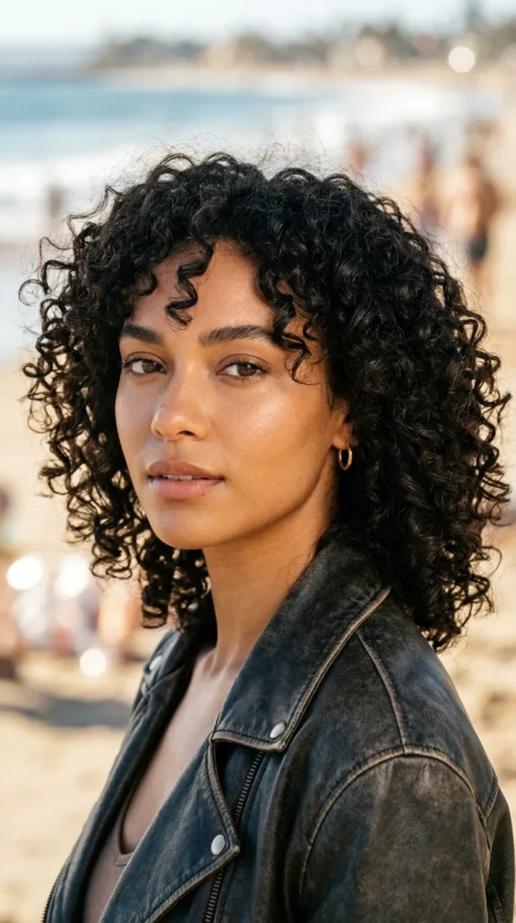 Razor-Cut Layers for Curly Hair
