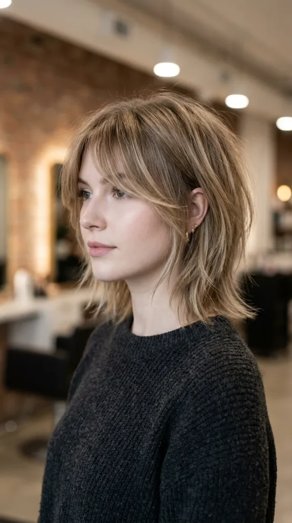 Razor Cut Layers for Round Face