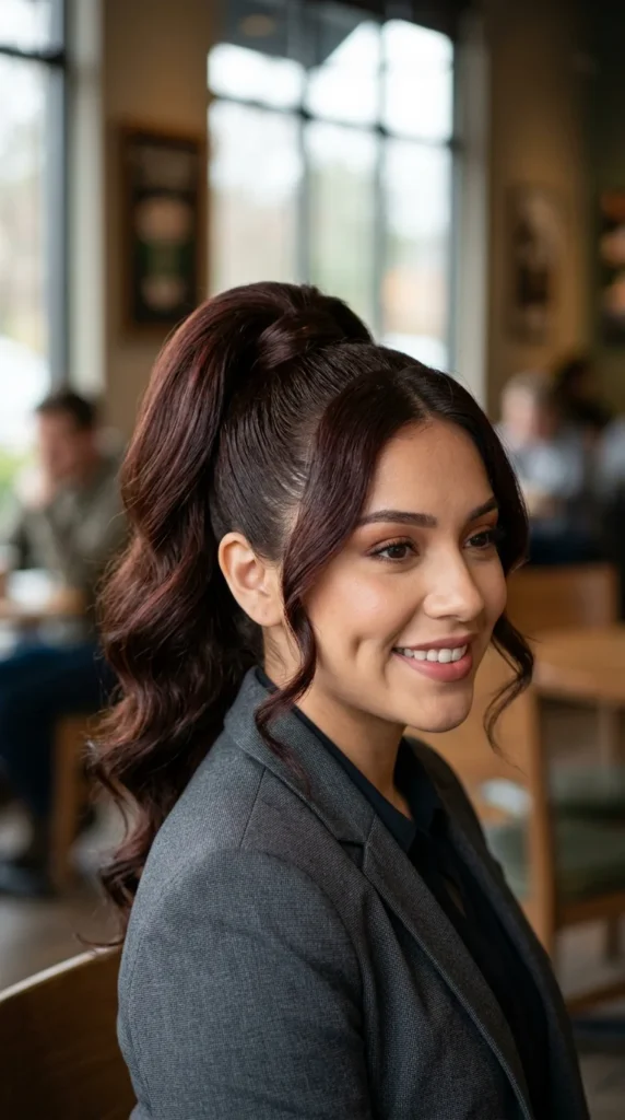 Retro Ponytail with Hair Wrap