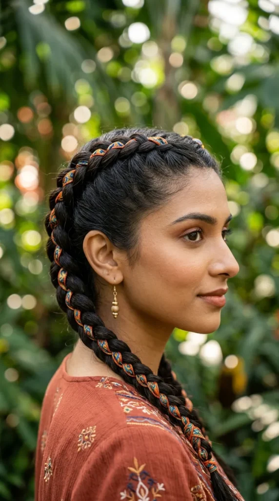 Ribbon-Woven Dutch Braids