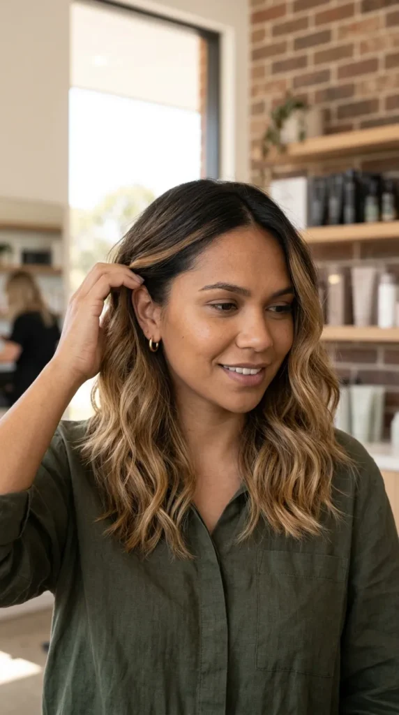 Root Melt Medium Layered Hair