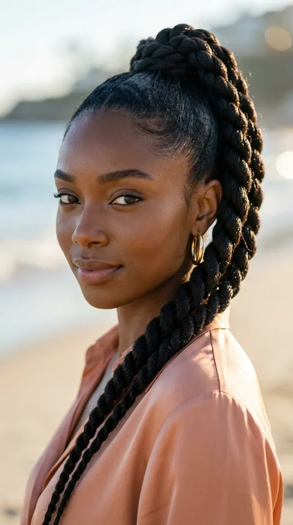 Rope Braid Ponytail