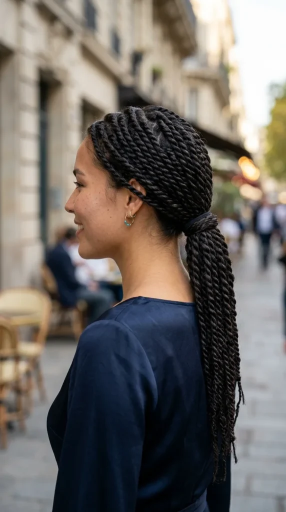 Rope Twist Low Ponytail