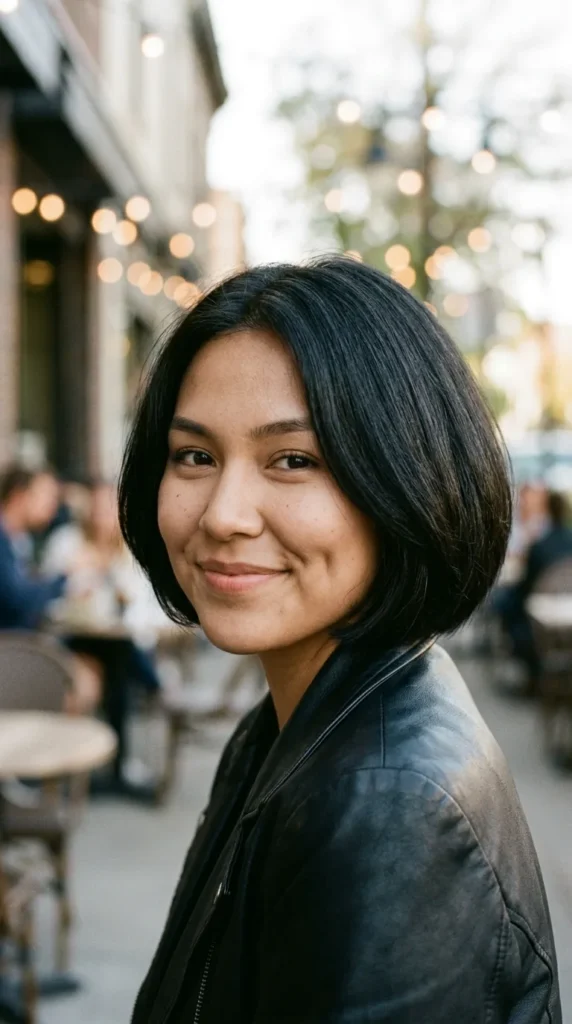 Rounded Bob for Oval Face
