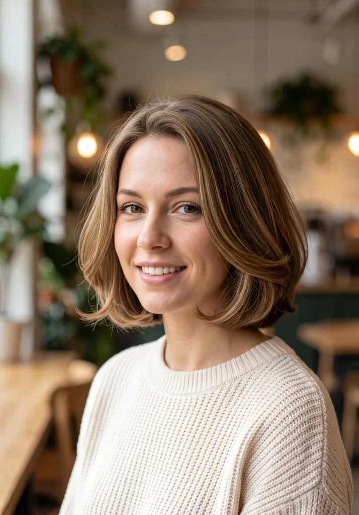 Rounded Italian Bob for Naturally Fine Hair