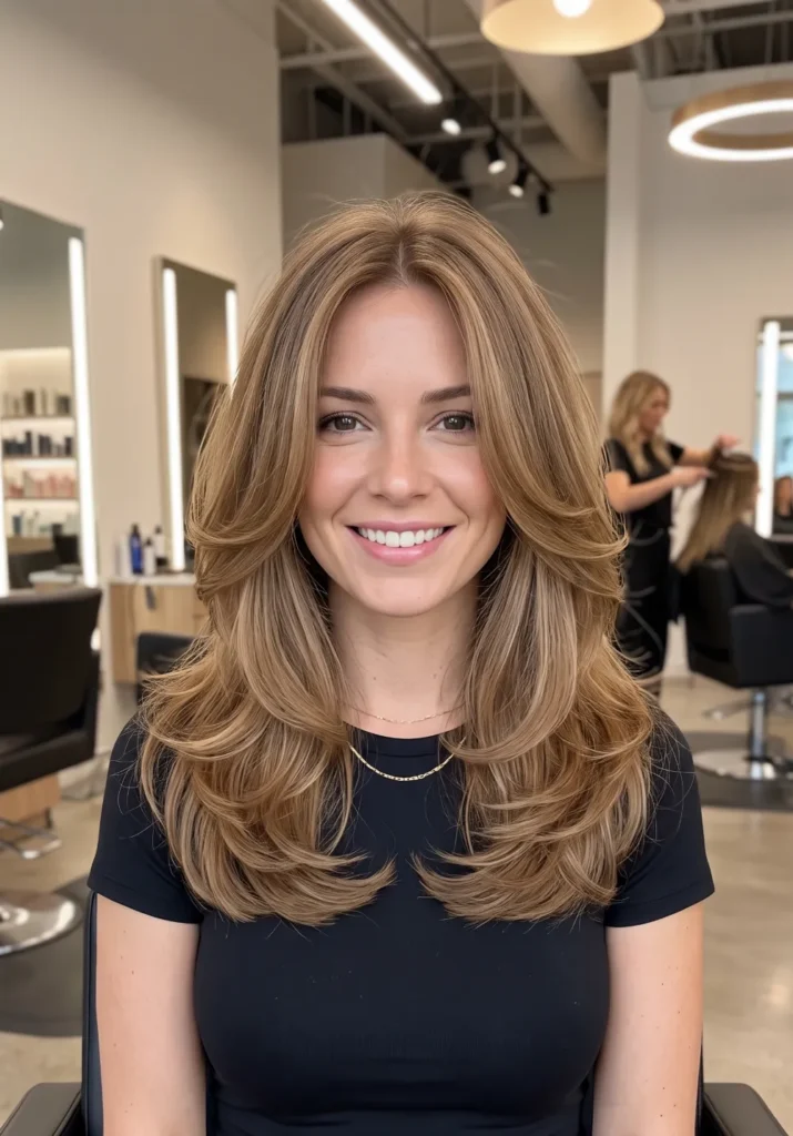 Rounded Layers for Thin Hair That Create Fullness