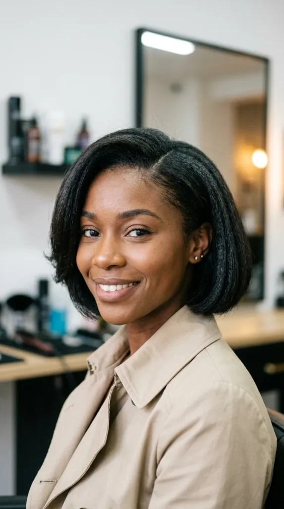 Sculpted Bob for Oval Face Definition