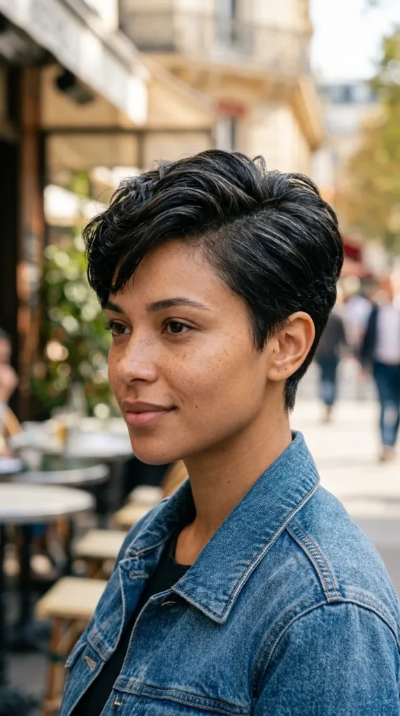 Sculpted Pixie Cut for Oval Face