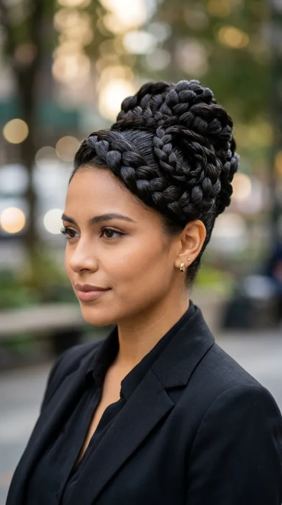 Sculptural Braided Bun for Formal Parties
