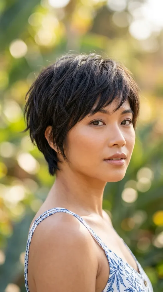 Short Layered Crop for Thin Hair