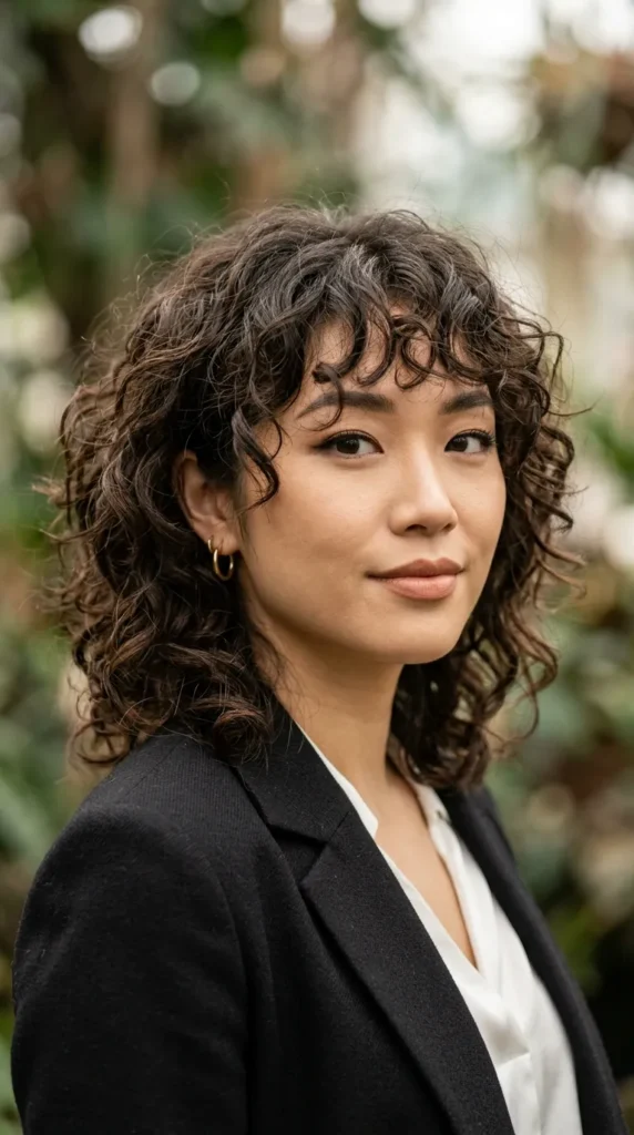 Shoulder-Length Curly Shag