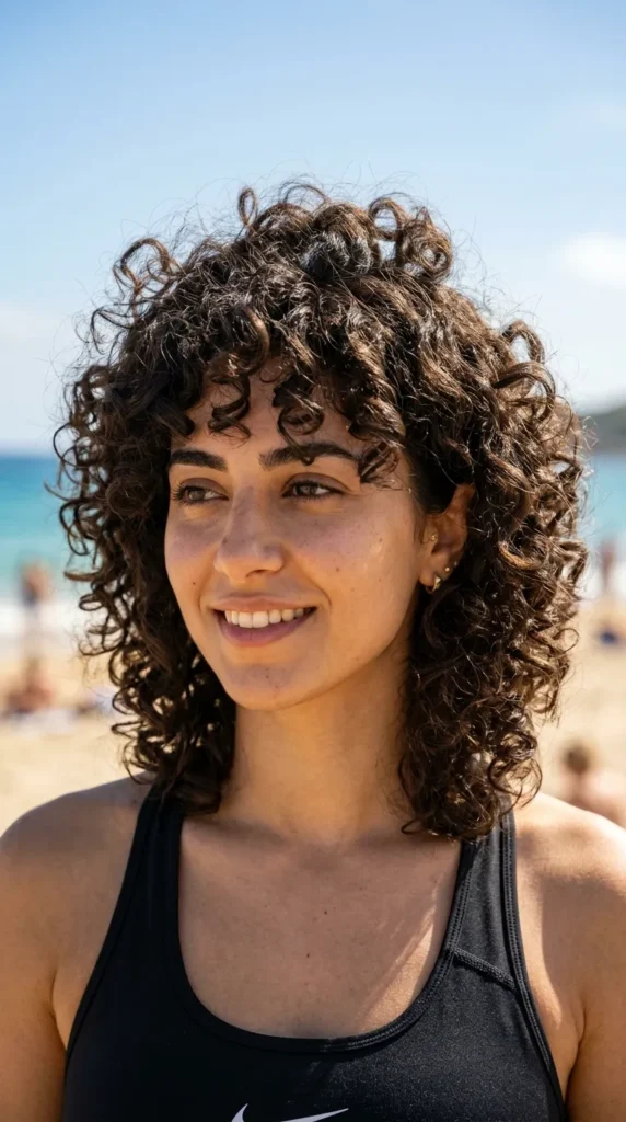 Shoulder-Length Curly Wolf Cut