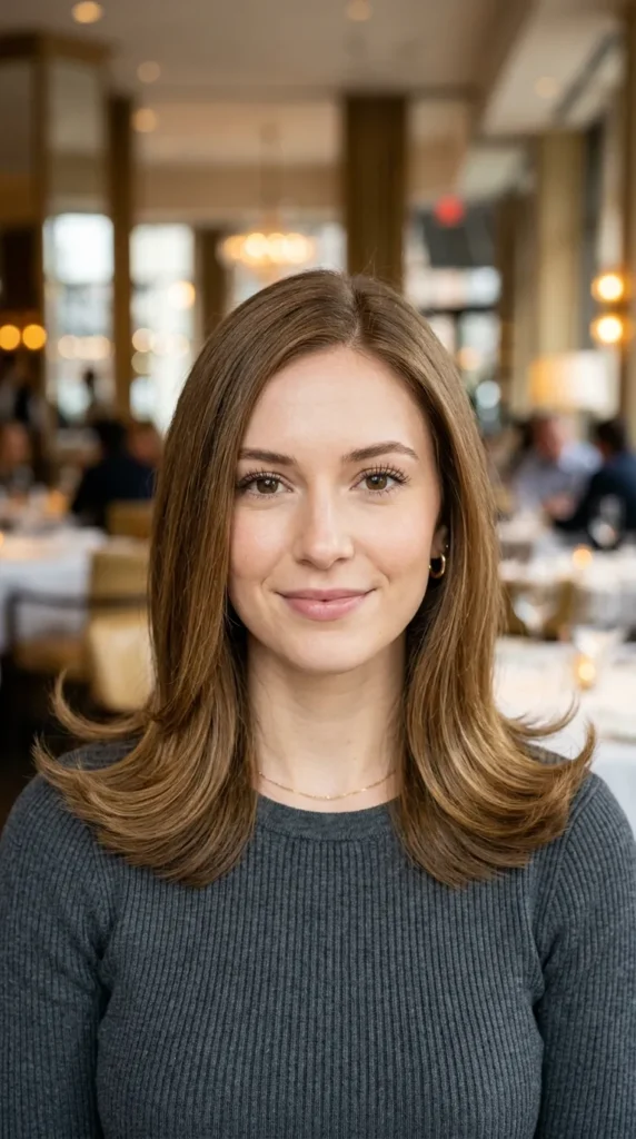 Shoulder-Length Cut for Thin Hair with Flipped Ends