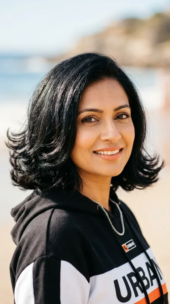 Shoulder-Length Cut with Flicked Ends