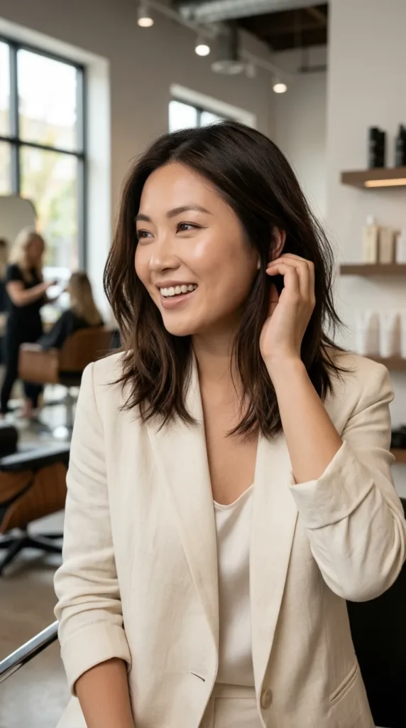 Shoulder-Length Hair with Airy Ends