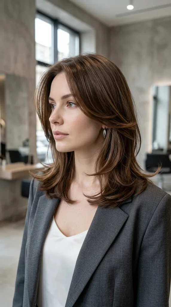Shoulder-Length Hair with Flicked Ends