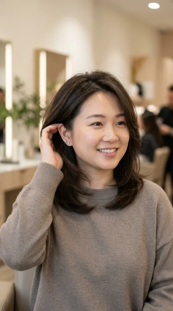 Shoulder-Length Hair with Fluffy Layers