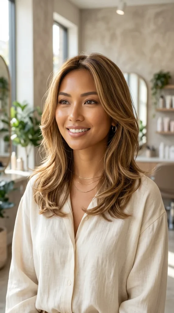 Shoulder-Length Hair with Soft U-Shaped Layers