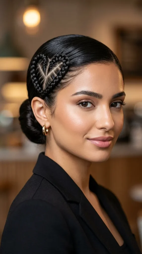 Side Heart Cornrows