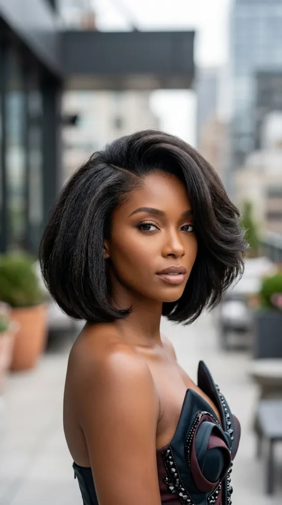 Side-Part Bob for Thin Hair with Instant Lift