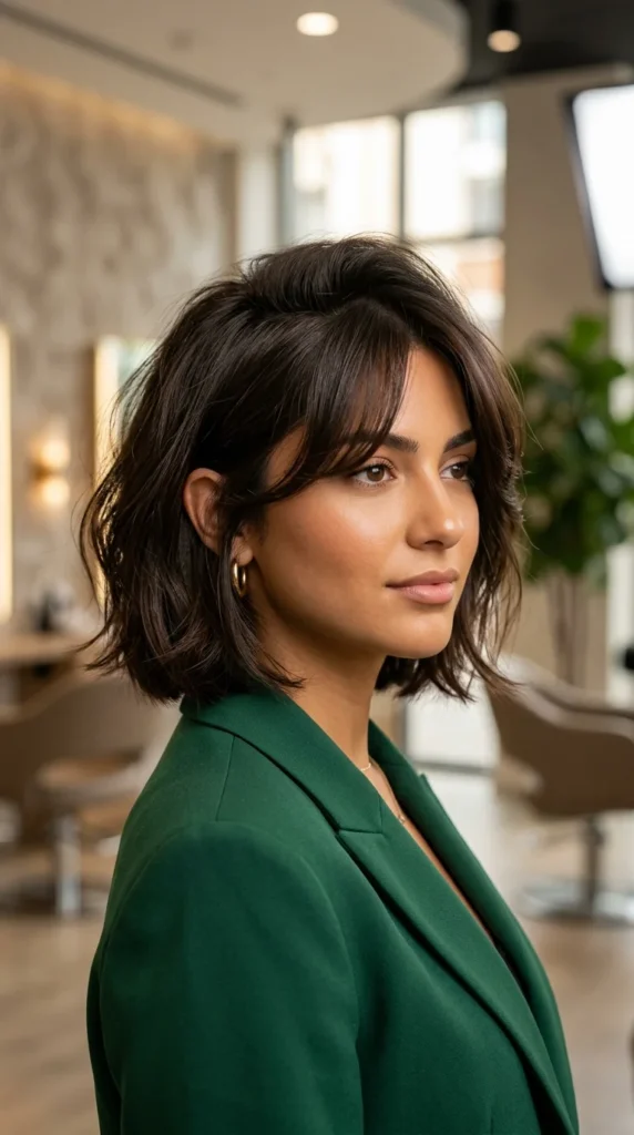 Side-Part Bob with Curtain Bangs