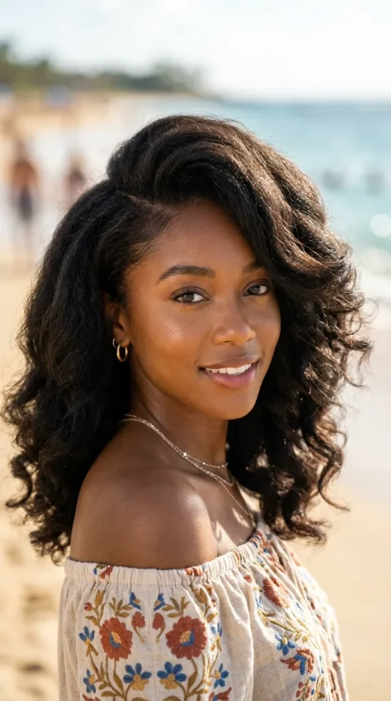 Side-Part Hair for Oval Face
