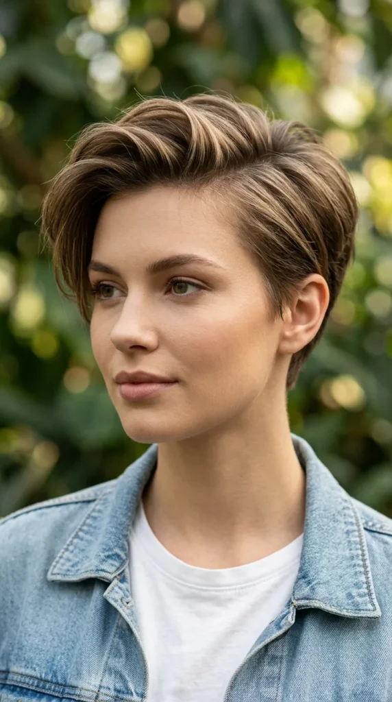 Side-Part Pixie for Fuller-Looking Hair
